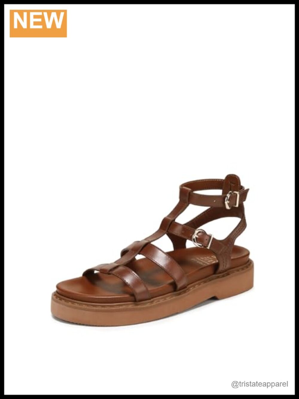 Naturalizer Gladiator Platform Heeled Sandals Leather Adjustable Buckle